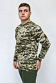 Кофта  камуфляж піксель ЗСУ утеплена з начосом розмір з 42 - по 60