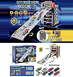 Мега Парковка-трек MKD 215A, 5-рівнева (25×83×37 см), з 8 машинками, механічна, велика багатоповерхова автостоянка, фото 3