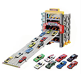 Мега Парковка-трек MKD 215A, 5-рівнева (25×83×37 см), з 8 машинками, механічна, велика багатоповерхова автостоянка, фото 5