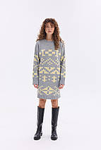 Тепла в'язана сукня "Олена" (сірий, жовтень), фото 2