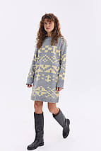 Тепла в'язана сукня "Олена" (сірий, жовтень), фото 3