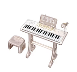 Дитяче музичне піаніно 6655 з мікрофоном, Bluetooth і стільчиком — 37 клавіш, запис, звуки тварин і інструментів, фото 2