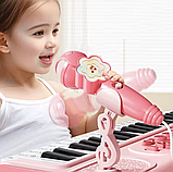 Дитяче музичне піаніно 6655 з мікрофоном, Bluetooth і стільчиком — 37 клавіш, запис, звуки тварин і інструментів, фото 9