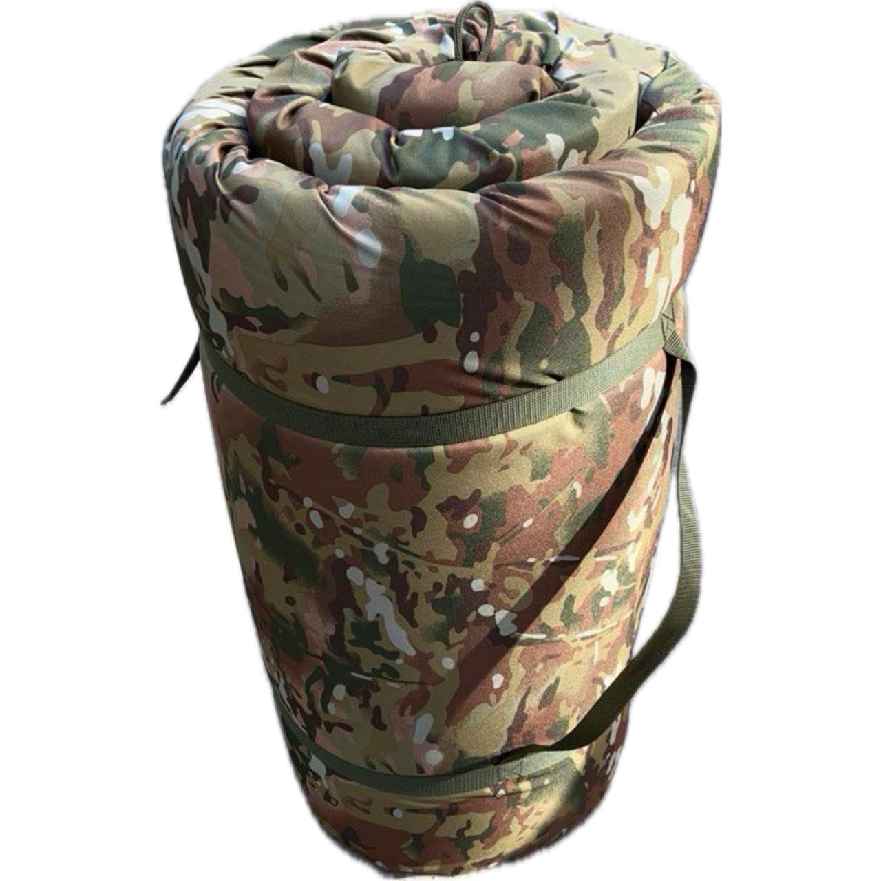 Матрац для розкладачки НАТО 690×1970мм. Матрац топер 50мм водостійкий, скручується. Мультикам, фото 1