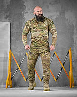 Літня військова форма мультикам, посилений штурмовий костюм зсу, армійська форма з наколінниками fd915