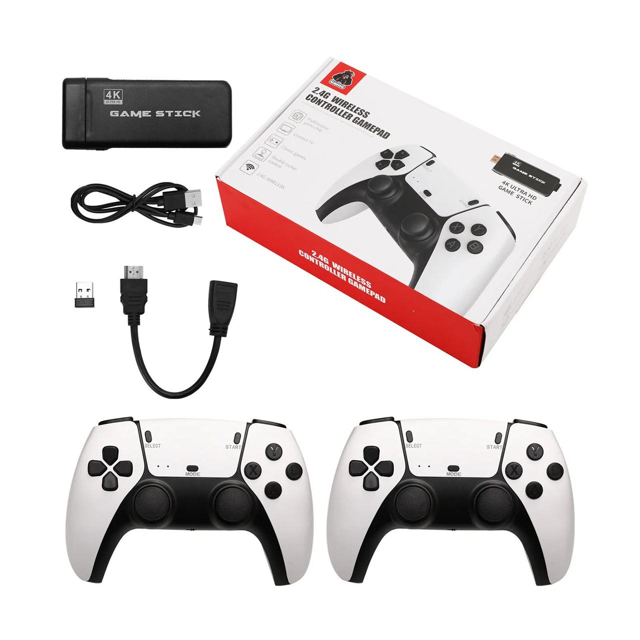 Портативна ігрова приставка Game TV Stick 5G, міні консоль hdmi з бездротовими джойстиками для тв