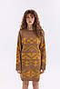 Тепла в'язана сукня "Олена" (карамель, гірчиця), фото 6