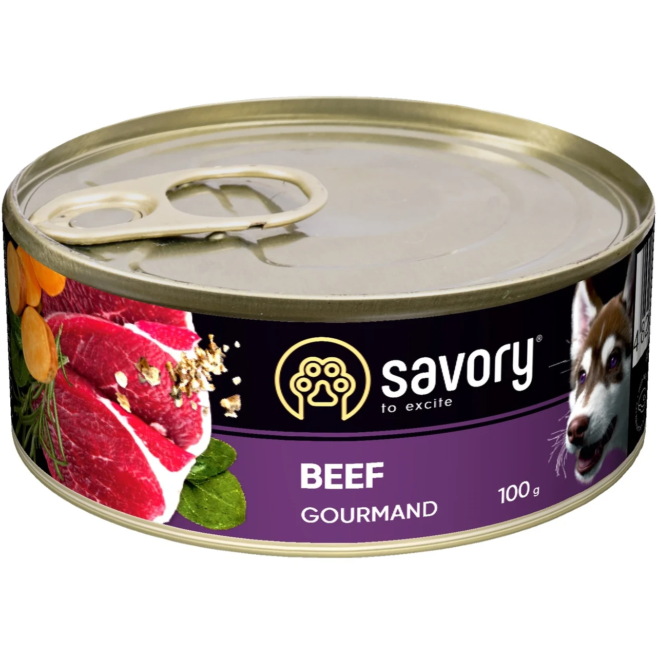 SAVORY Dog Gourmand Вологий корм для дорослих собак (з яловичиною) 100 г