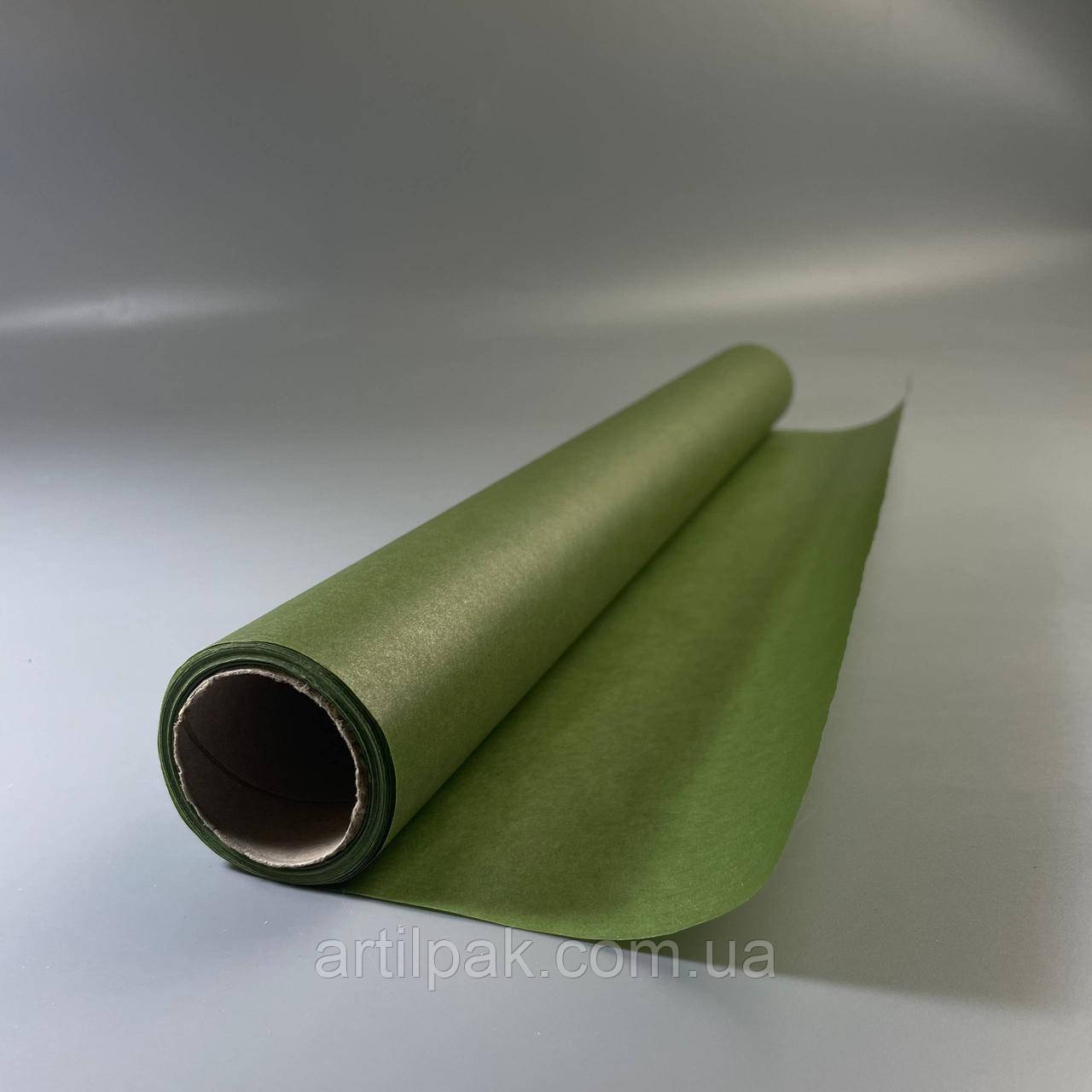 Папір тіш'ю в рулоні Оливка, 50 см*14 м, фото 1