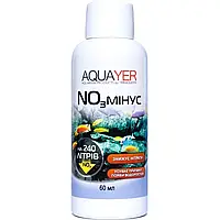 AQUAYER NO3 мінус Засіб для зниження високої концентрації нітратів в акваріумній воді 100 мл
