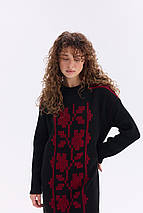 Тепла в'язана сукня "Вербена" (чорний, червоний), фото 5