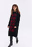 Тепла в'язана сукня "Вербена" (чорний, червоний), фото 7