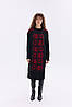 Тепла в'язана сукня "Вербена" (чорний, червоний), фото 6
