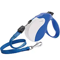 FERPLAST Amigo Cord Blue-White Повідець-рулетка для собак L (до 50 кг) 5 м