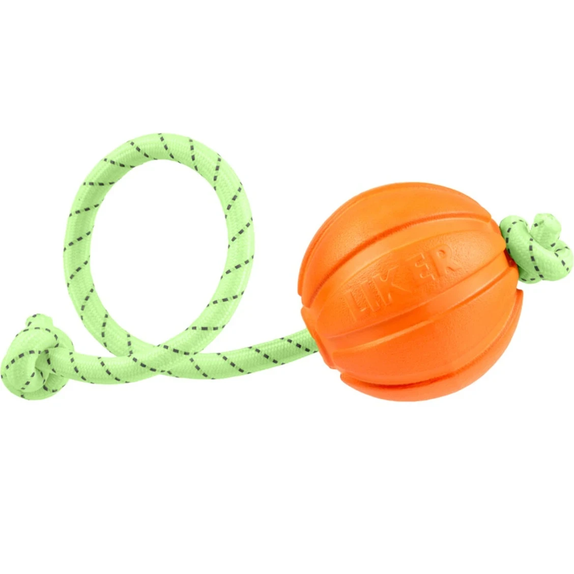 LIKER Lumi М'ячик для собак на шнурку Помаранчевий 9 см