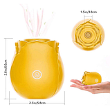 Вакуумний кліторальний стимулятор, вібратор для клітора та сосків троянда, інтимні іграшки, фото 7