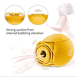 Вакуумний кліторальний стимулятор, вібратор для клітора та сосків троянда, інтимні іграшки, фото 8