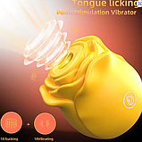 Вакуумний кліторальний стимулятор, вібратор для клітора та сосків троянда, інтимні іграшки, фото 2