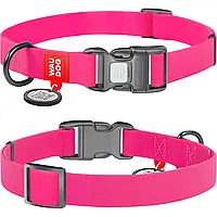 COLLAR WAUDOG Waterproof S Водостійкий нашийник для собак з QR паспортом Рожевий 35 см