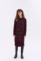 Тепла в'язана сукня "Вербена" (бордовий), фото 3