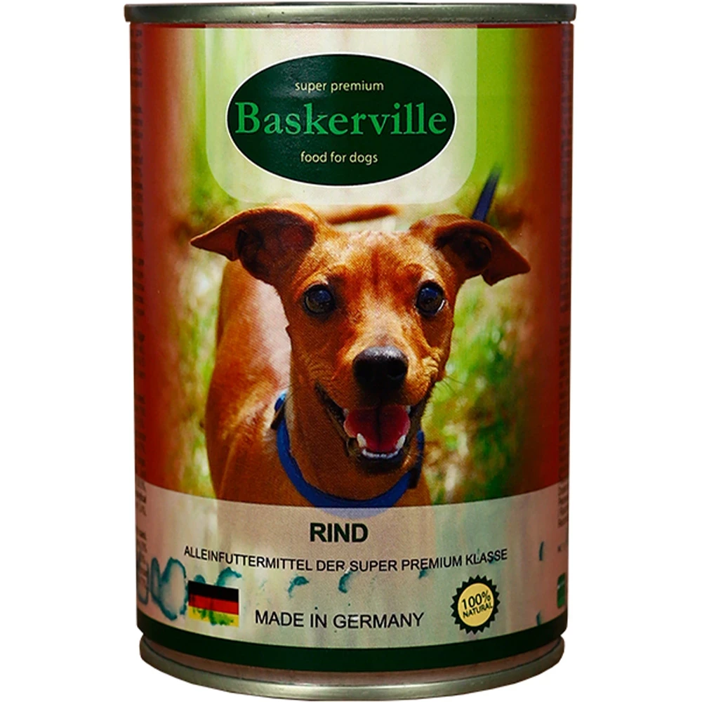 BASKERVILLE Вологий корм для дорослих собак усіх порід (з яловичиною) 400 г