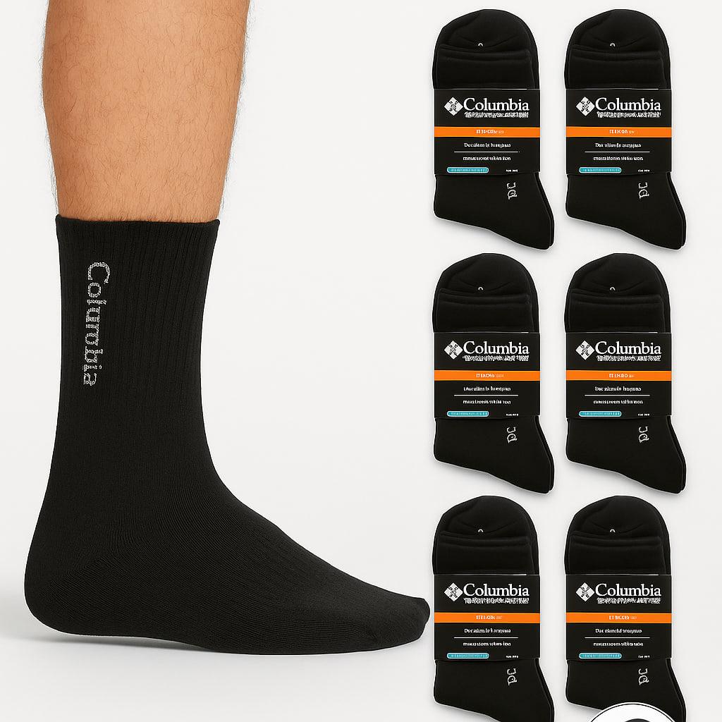 Комплект чоловічих термоносків 6 пар, теплі чорні шкарпетки, розмір 40-46, фото 1