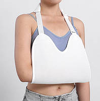 Універсальний бандаж для фіксації руки та плеча, дихаючий, регульований Білий