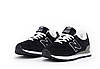 Чоловічі та жіночі зимові кросівки New Balance 574 Winter Black Чорні Нью Баланс 574 натуральна замша з хутром зима унісекс, фото 2