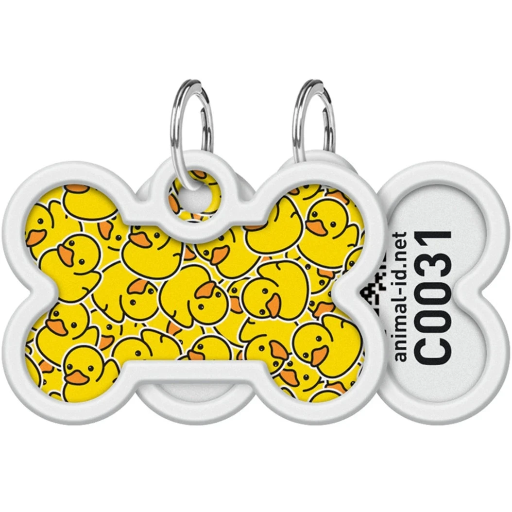 COLLAR Waudog Smart ID Адресник для тварин з QR паспортом "Качка" 40 x 28 мм