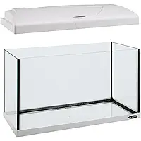 FERPLAST Capri 60 LED Скляний акваріум зі світлодіодною лампою, внутрішнім фільтром та нагрівачем 60 л Білий