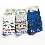 Шкарпетки жіночі класичні повна махра Новорічні асорті 23-25 р. (12 пар!) (Зимові), фото 5