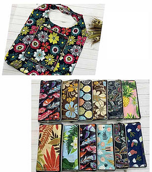 Сумка шопер жіноча господарська тканинна 38*34 см принт Ромашки Nina