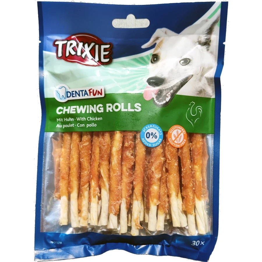 TRIXIE Denta Fun Chewing Rolls Палички для чищення зубів собак (з куркою) 240 г 12 см