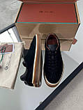 Чоловічі кросівки Loro Piana Tennis Walk Sneaker сірий колір замші якість преміум, фото 3