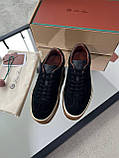 Чоловічі кросівки Loro Piana Tennis Walk Sneaker сірий колір замші якість преміум, фото 8