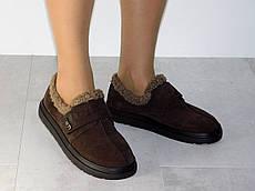 Черевики автоледі анатомічні жіночі замшеві коричневі 40р