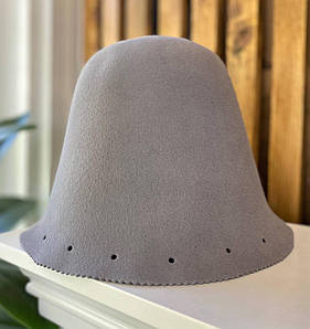 Шапка для бані та сауни Хуст (світло-сіра)