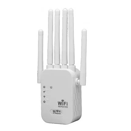 Підсилювач сигналу Wifi Repeater 2.4G 300Mbps 6 антен, фото 1