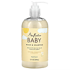 SheaMoisture, засіб для ванни та шампунь, необроблене ши, ромашка й арганова олія, 384 мл