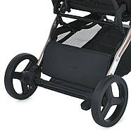 Прогулянкова коляска El Camino Axis ME 1192 — книжка до 22 кг, PU‑колеса з амортизацією, капюшон UPF50, фото 9