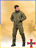 Чоловічий тактичний костюм кольору Олива | Вітро- та вологозахисний костюм Softshell