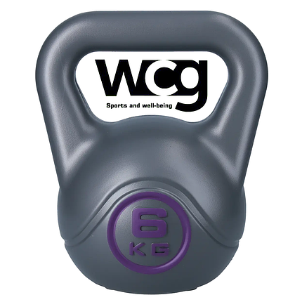 Гиря для кросфіту композитна гиря з вініловим покриттям протиударна гіря спортивна WCG Crossfit 6 кг, фото 1