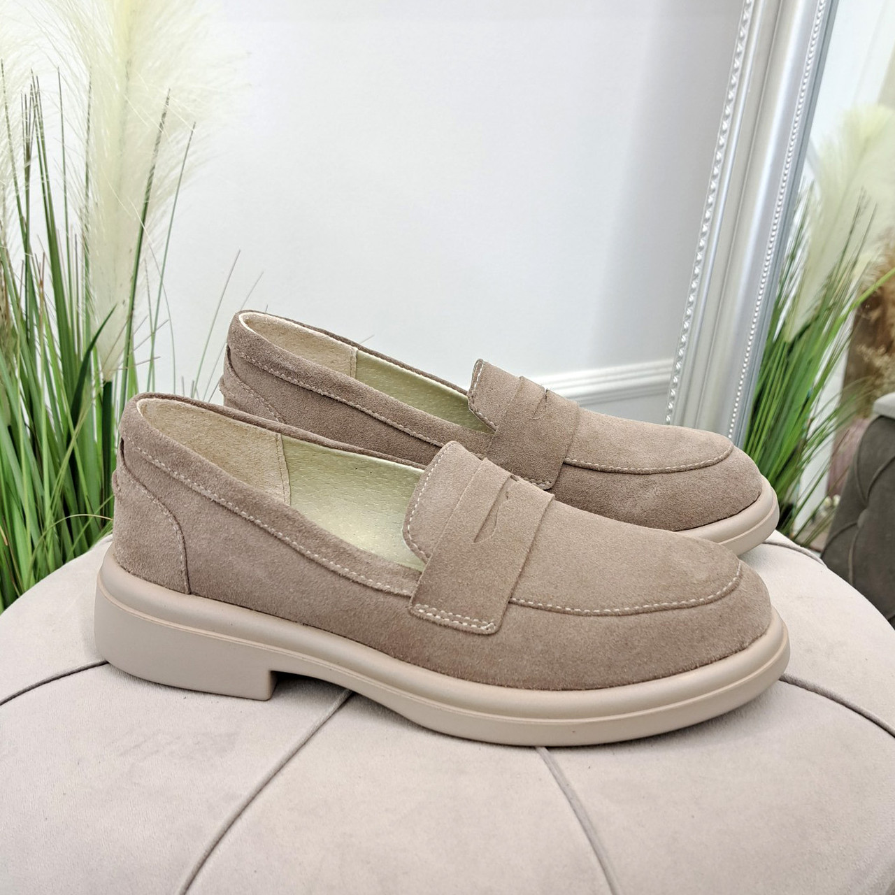 Лофери жіночі замшеві. Колір візон. 37 розмір, фото 1