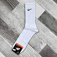 Шкарпетки чоловічі махрова стопа бавовна високі Nike Tennis, розмір 41-45, білі, 011220, фото 2