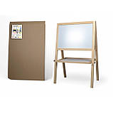 Дитячий двосторонній мольберт з аксесуарами, упакований у коробку, нефарбований, фото 2