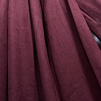 Шторна тканина мікровелюр на метраж, колір бордовий, висота 3м (Petek-198), фото 2