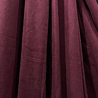 Шторна тканина мікровелюр на метраж, колір бордовий, висота 3м (Petek-198), фото 3