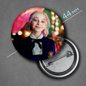 "Енід Сінклер (Венздей / Wednesday)" значок круглий на булавці Ø44 мм