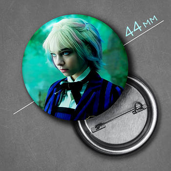 "Енід Сінклер (Венздей / Wednesday)" значок круглий на булавці Ø44 мм