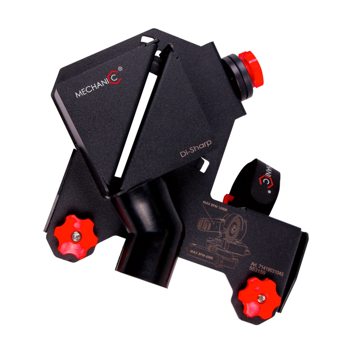 Насадка на КШМ Di-Sharp для заточування алмазних кіл у комплекті з абразивною чашкою Mechanic, фото 1